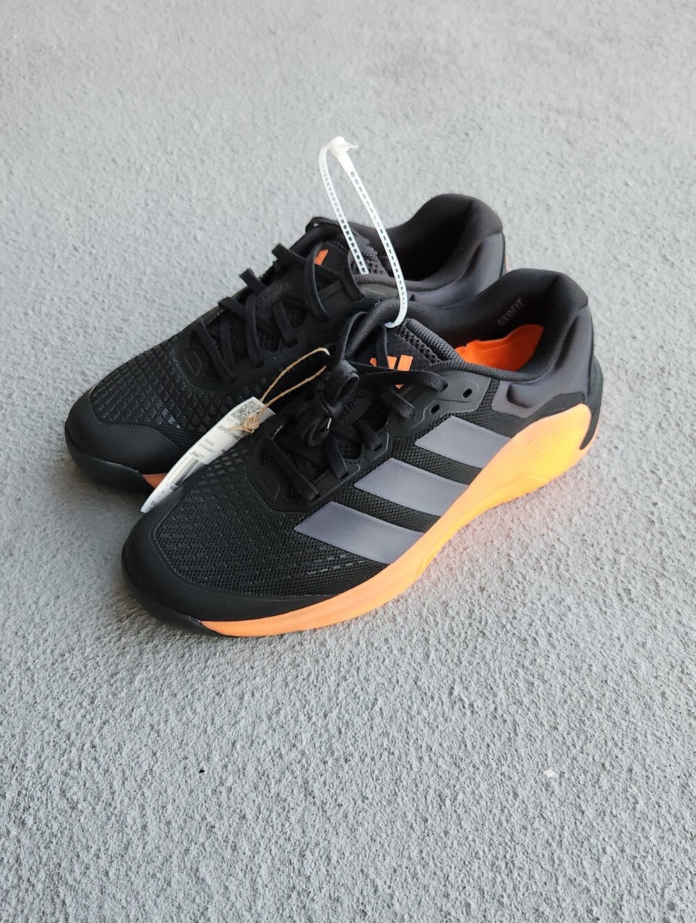 Adidas DROPSET 4 Training Shoes Mens Black Orange JR4677 Size 8.5 US